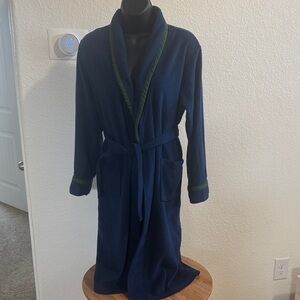 “Faded Glory Men’s Navy Blue Fleece Robe Sleepwear Size L